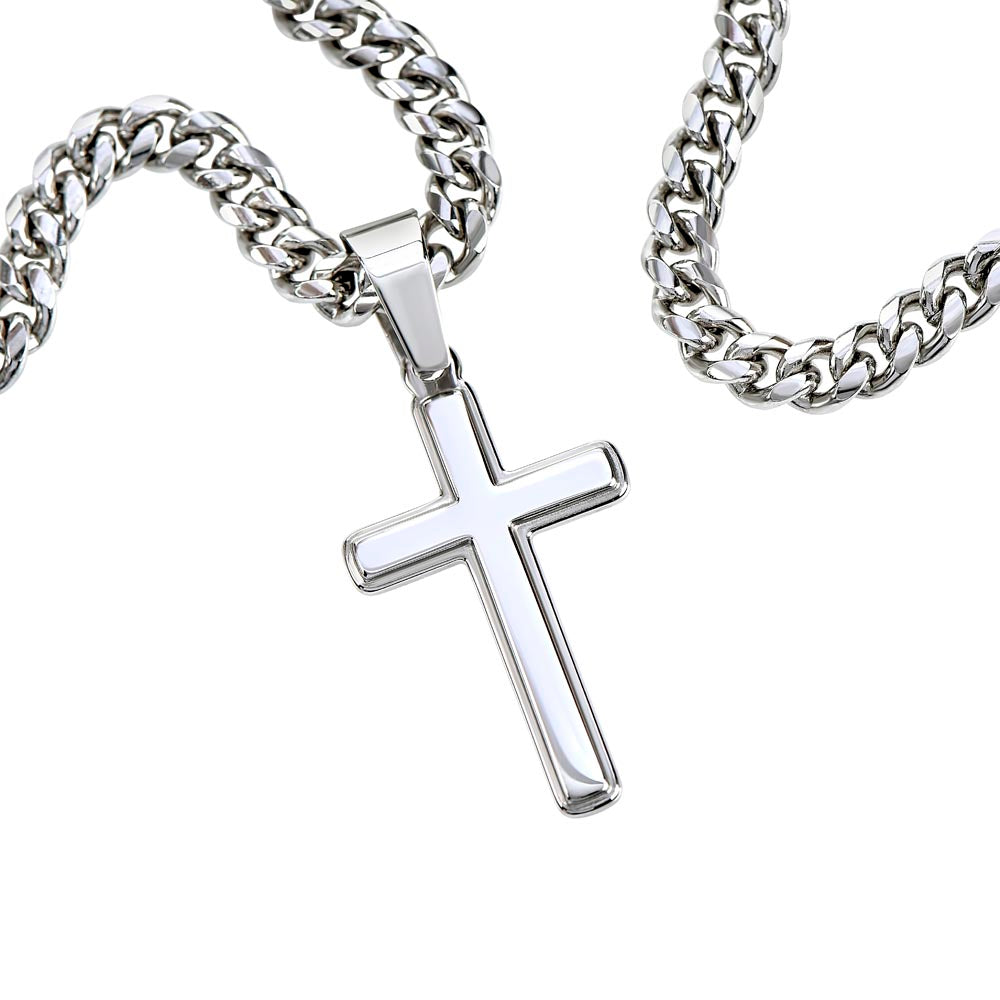 Cross and Cuban Chain Pendant set - A timeless expression of style and devotion