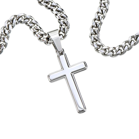 Cross and Cuban Chain Pendant set - A timeless expression of style and devotion