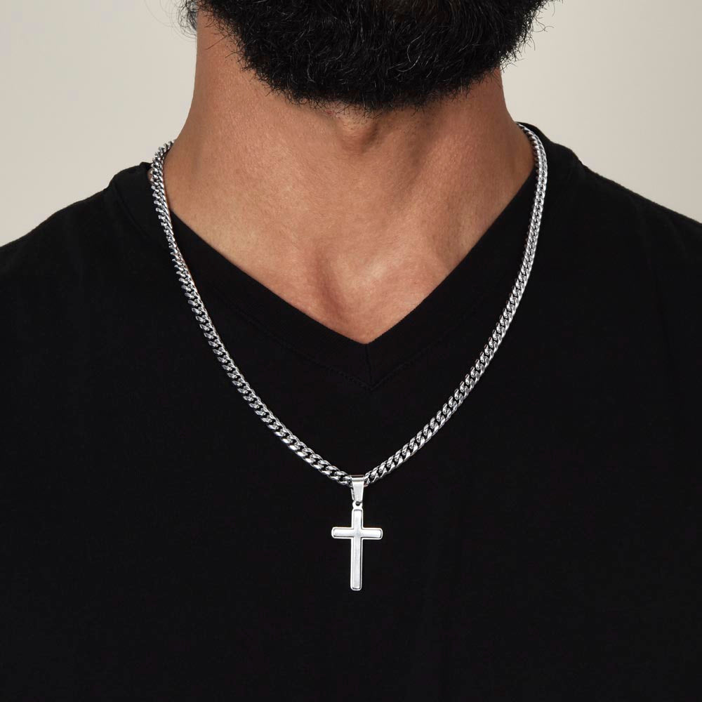 Cross and Cuban Chain Pendant set - A timeless expression of style and devotion