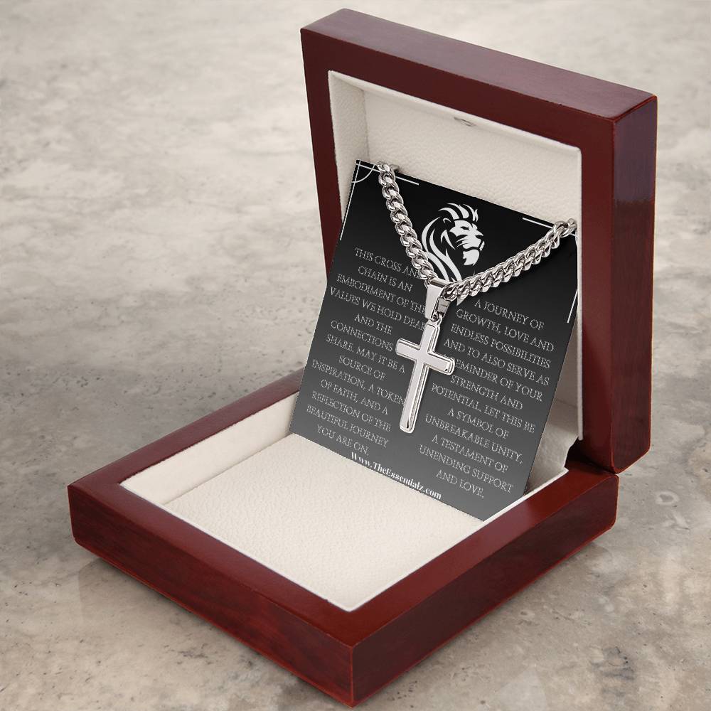 Cross and Cuban Chain Pendant set - A timeless expression of style and devotion