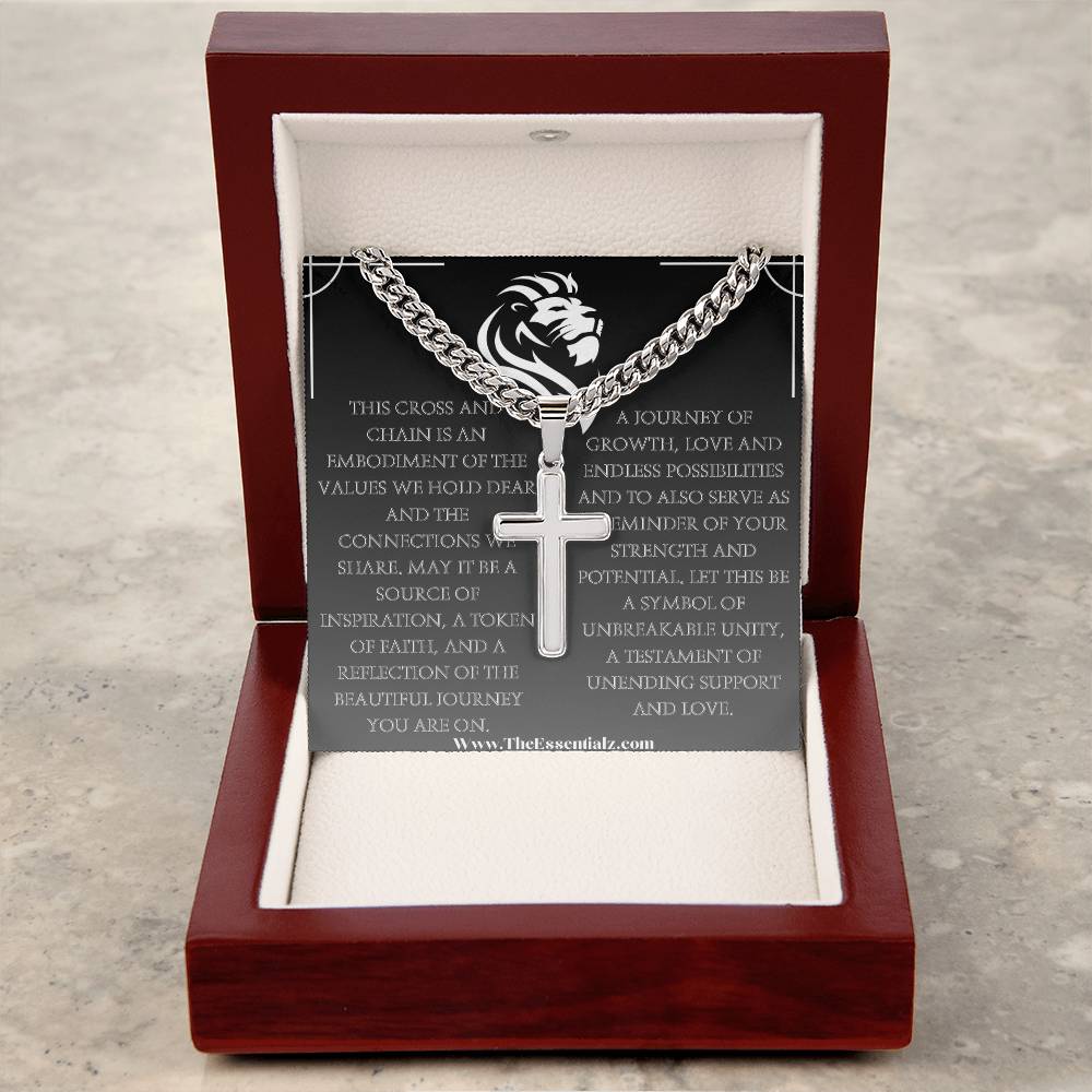 Cross and Cuban Chain Pendant set - A timeless expression of style and devotion