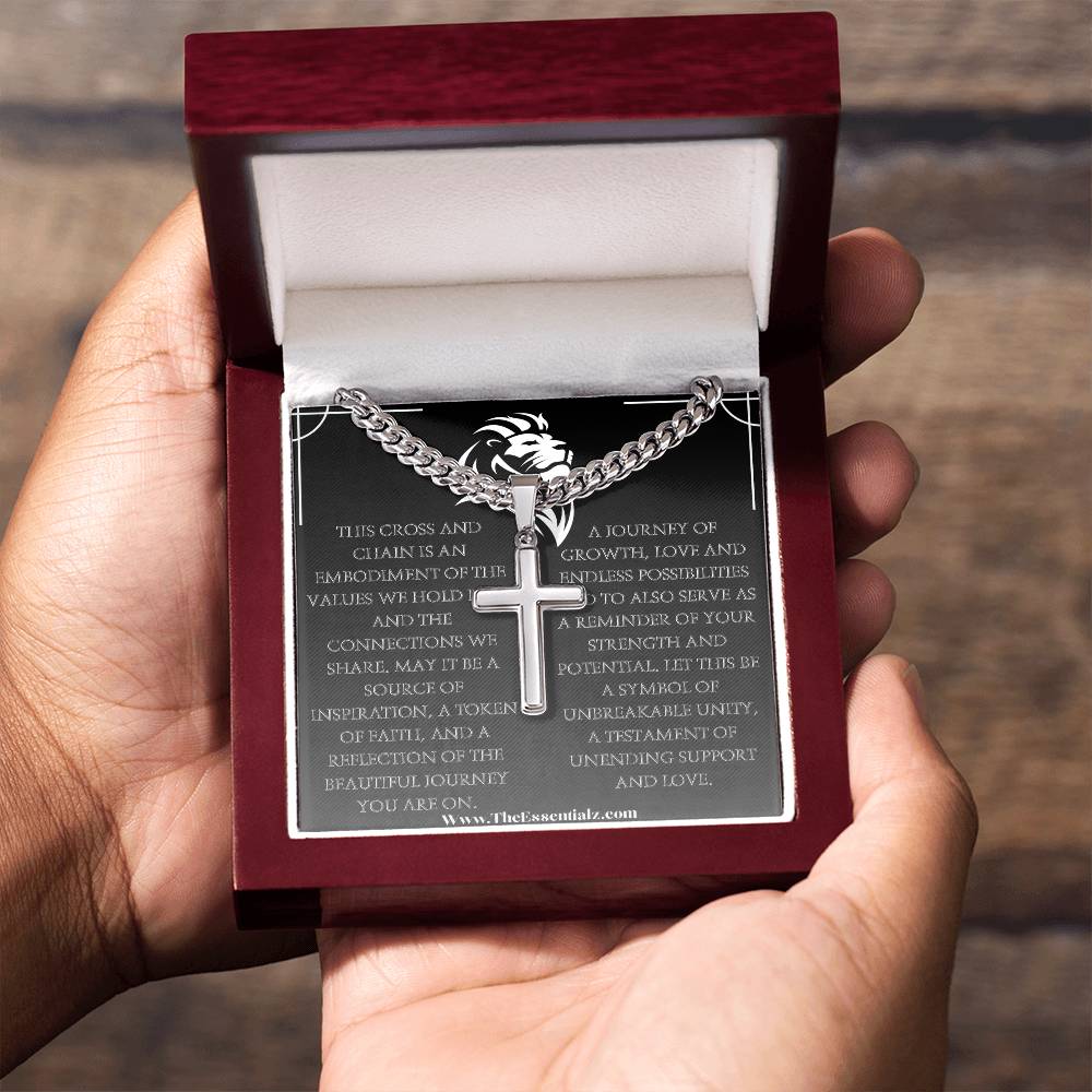 Cross and Cuban Chain Pendant set - A timeless expression of style and devotion