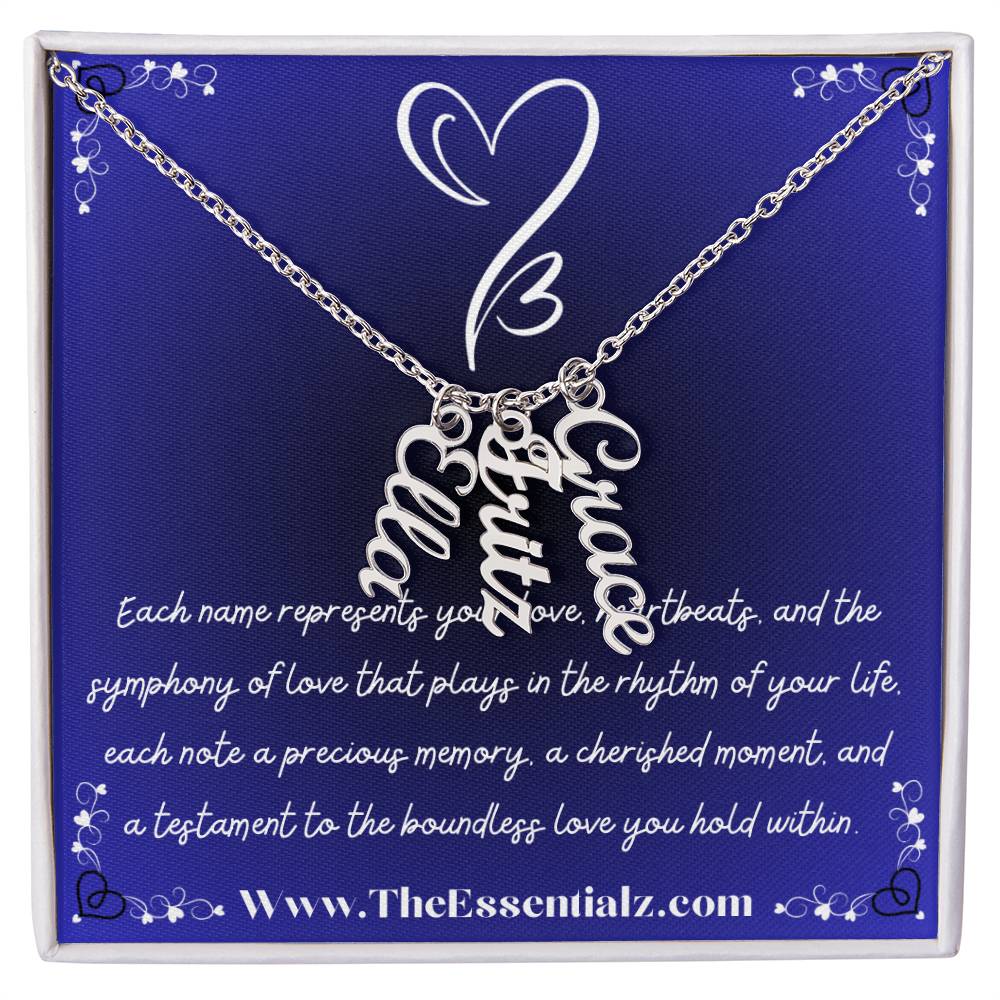 Multi Vertical Name Necklace (w/MC)