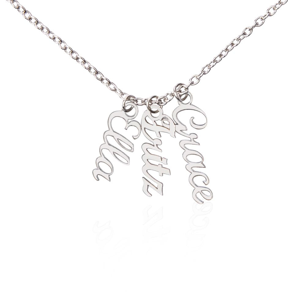 Multi Vertical Name Necklace (w/MC)