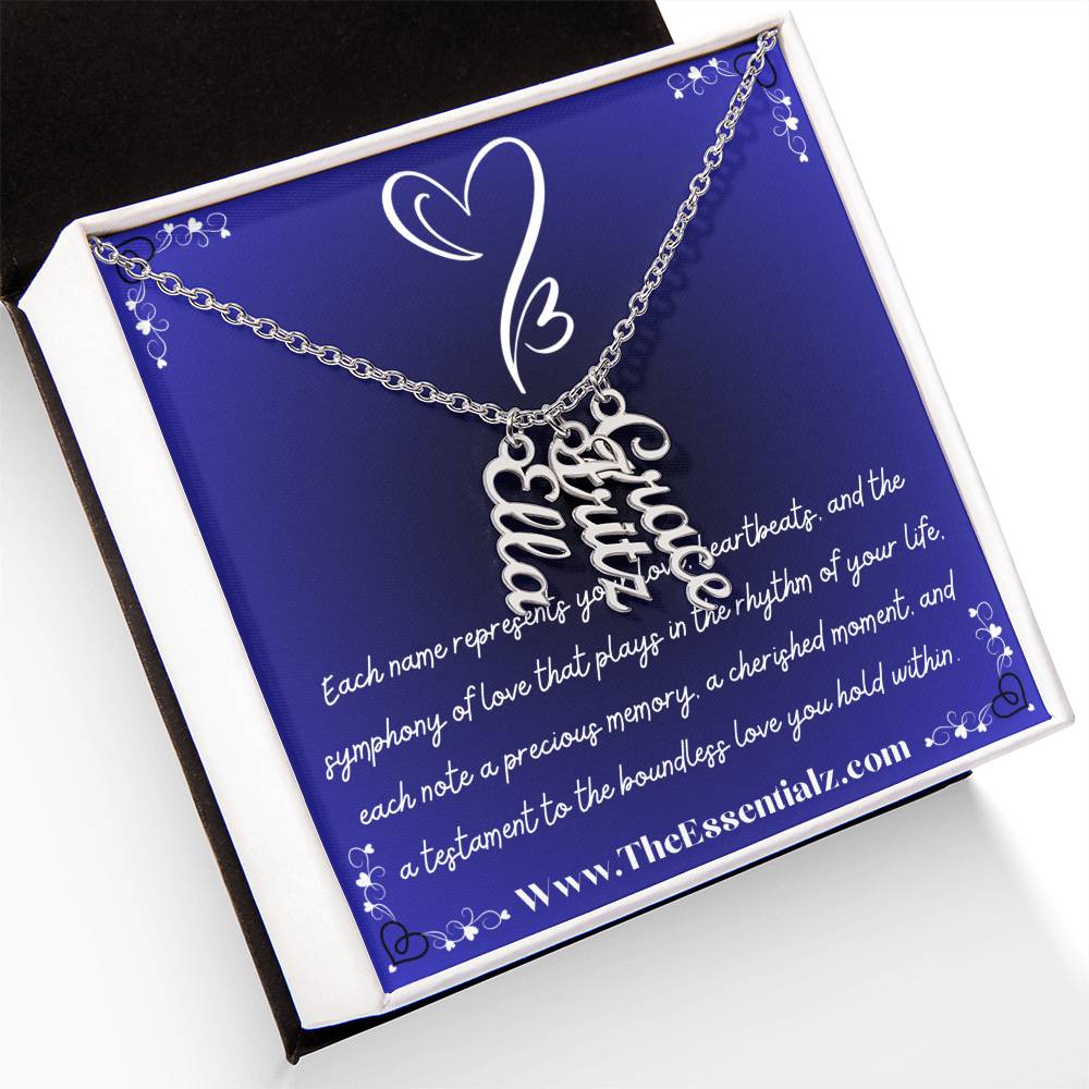 Multi Vertical Name Necklace (w/MC)