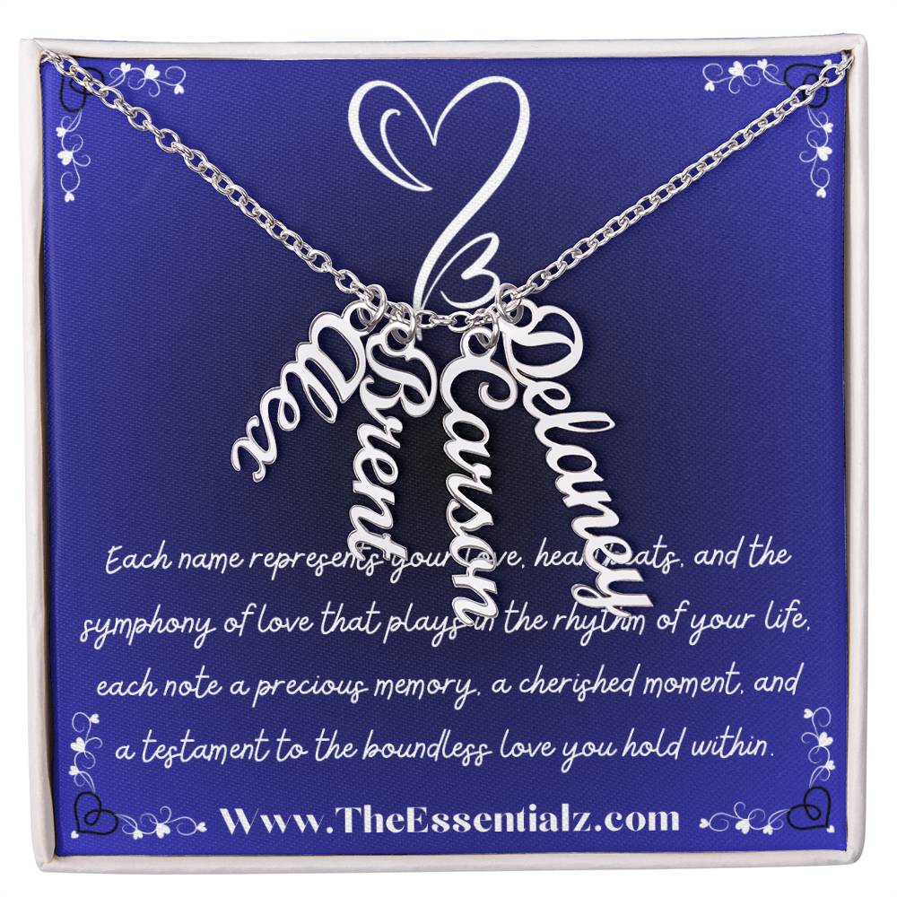 Multi Vertical Name Necklace (w/MC)