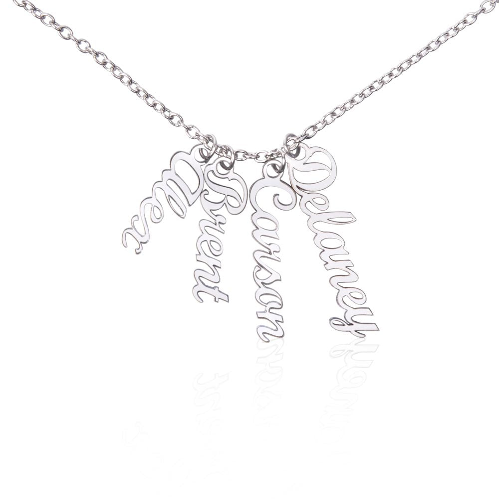 Multi Vertical Name Necklace (w/MC)