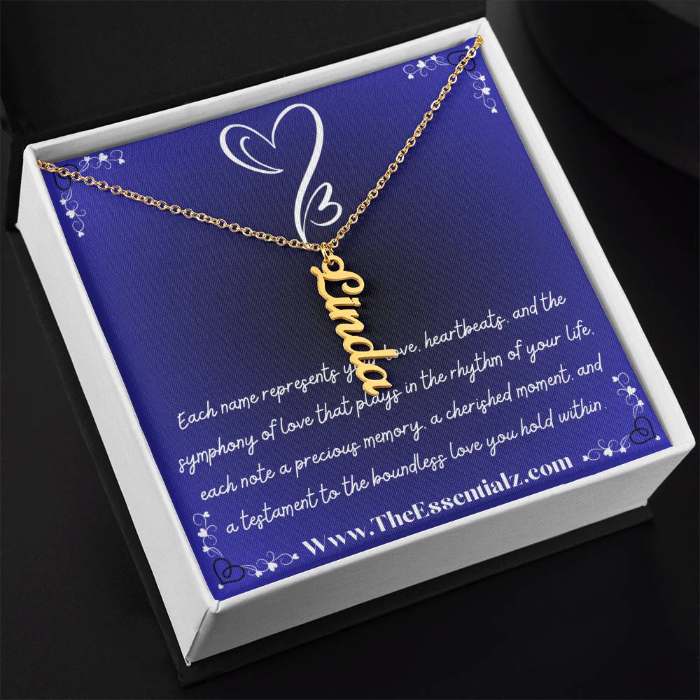 Multi Vertical Name Necklace (w/MC)