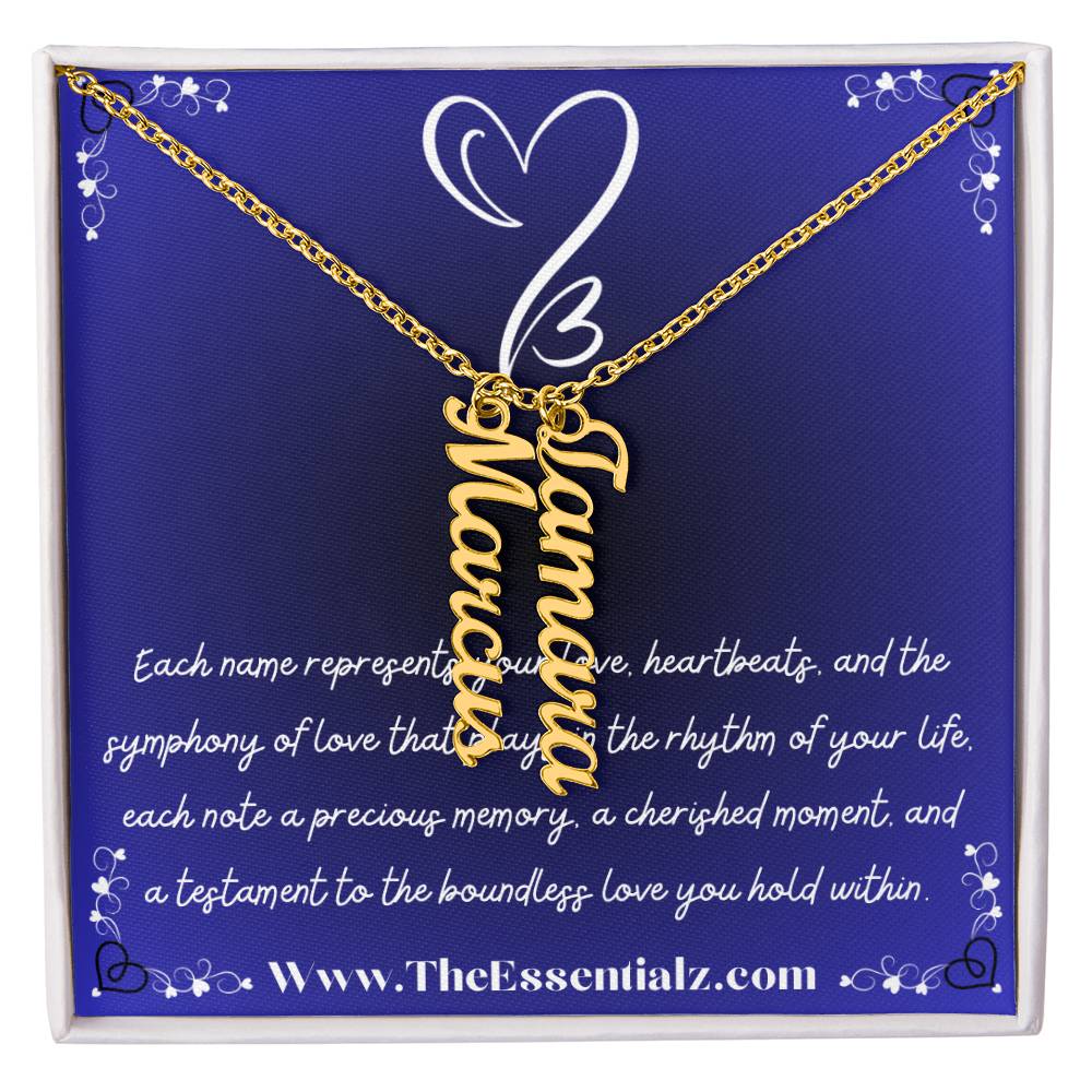 Multi Vertical Name Necklace (w/MC)