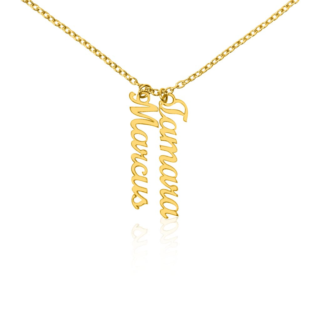 Multi Vertical Name Necklace (w/MC)