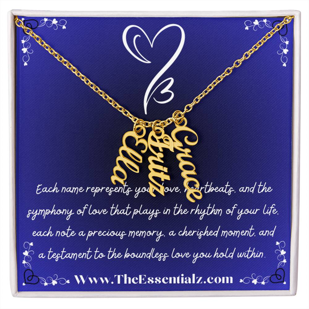 Multi Vertical Name Necklace (w/MC)