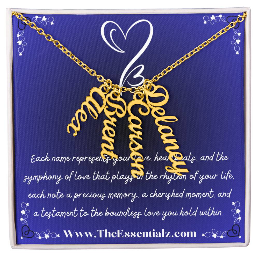 Multi Vertical Name Necklace (w/MC)