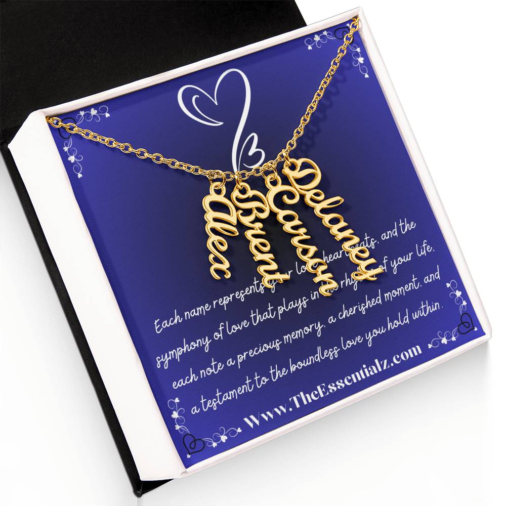 Multi Vertical Name Necklace (w/MC)