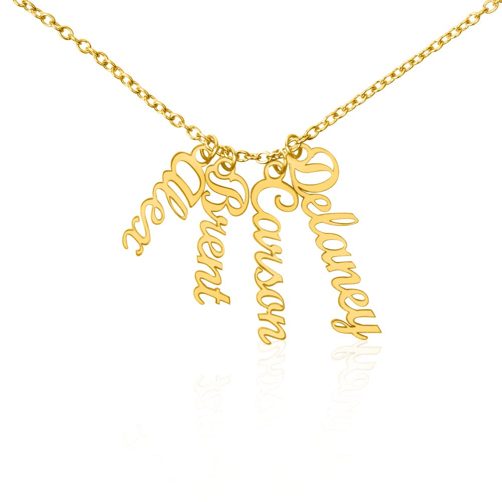 Multi Vertical Name Necklace (w/MC)