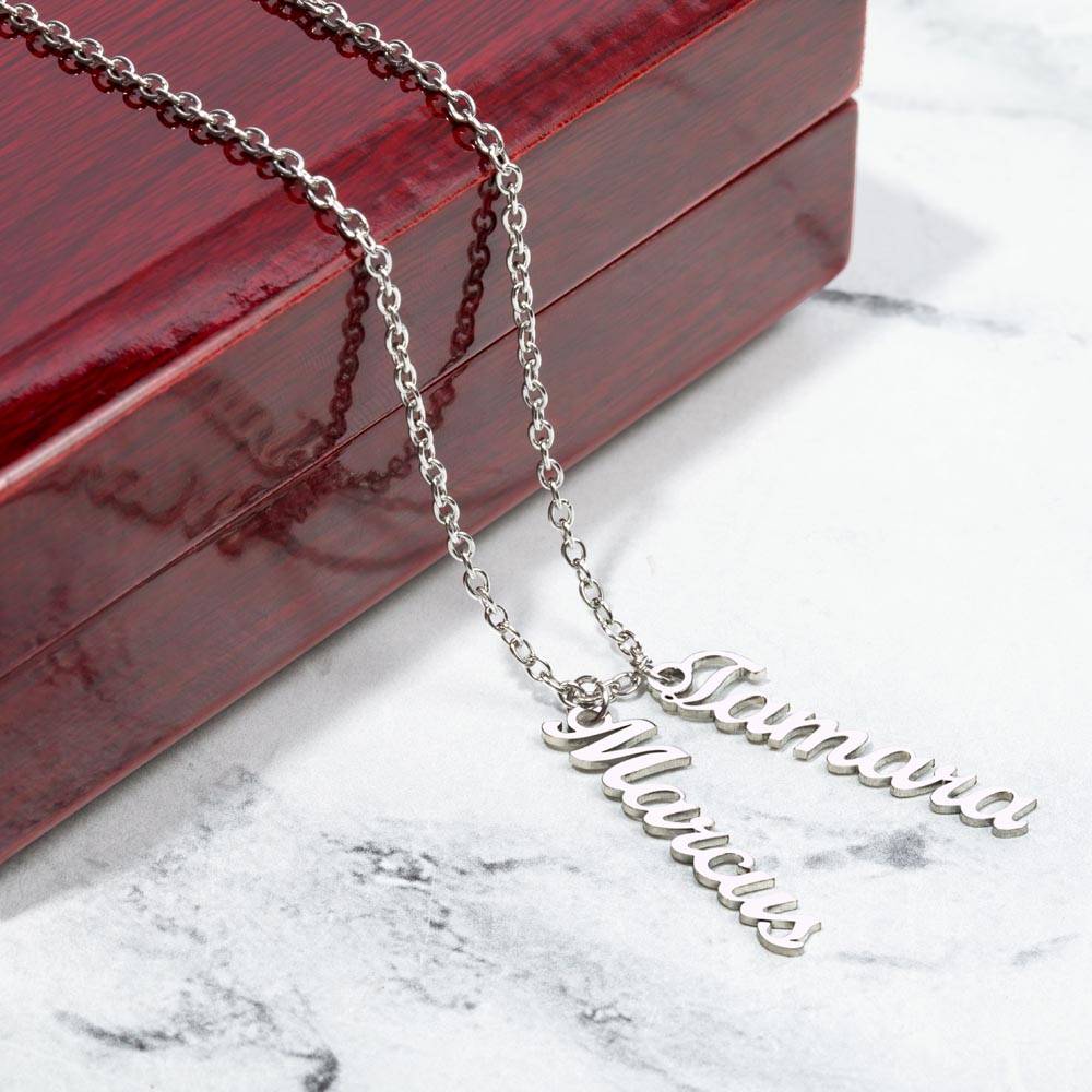 Multi Vertical Name Necklace (w/MC)