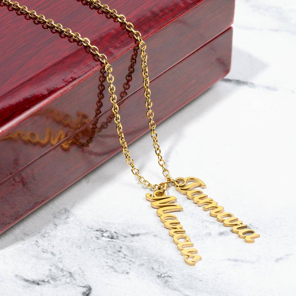 Multi Vertical Name Necklace (w/MC)