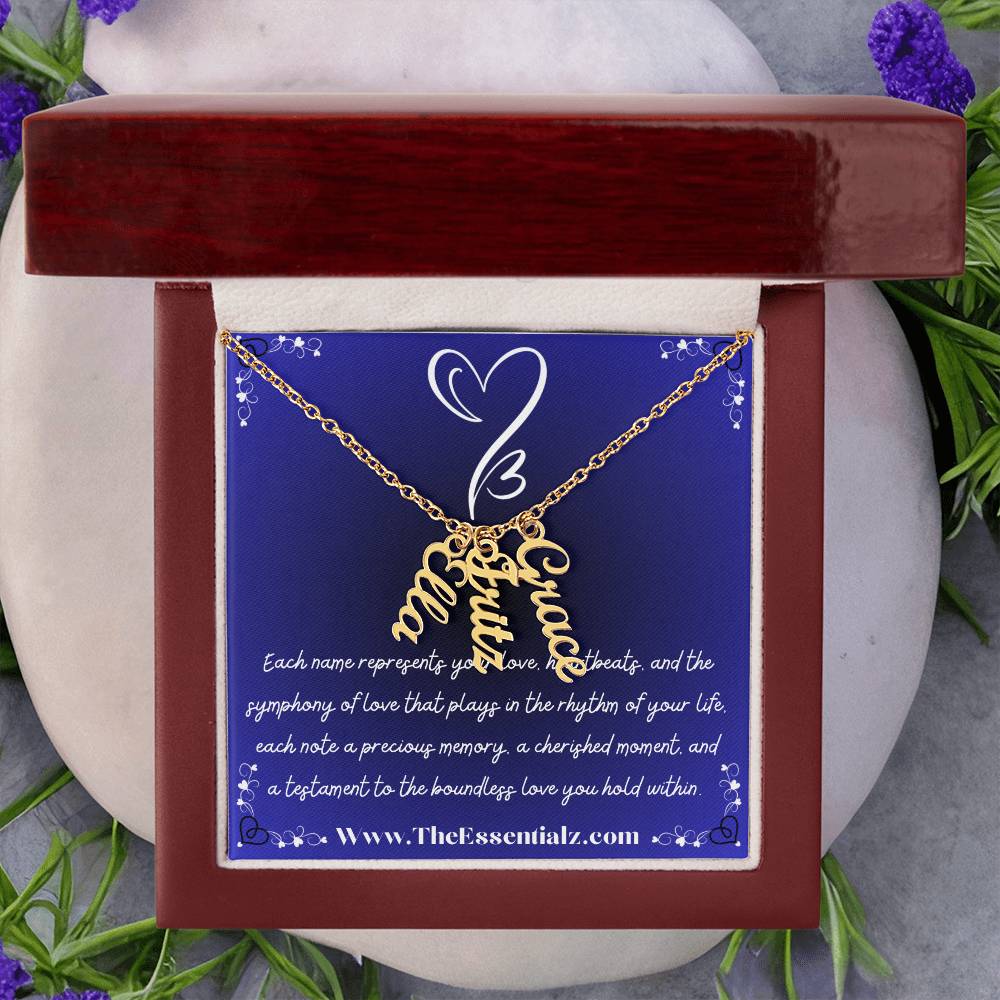 Multi Vertical Name Necklace (w/MC)