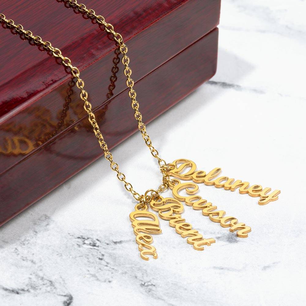 Multi Vertical Name Necklace (w/MC)